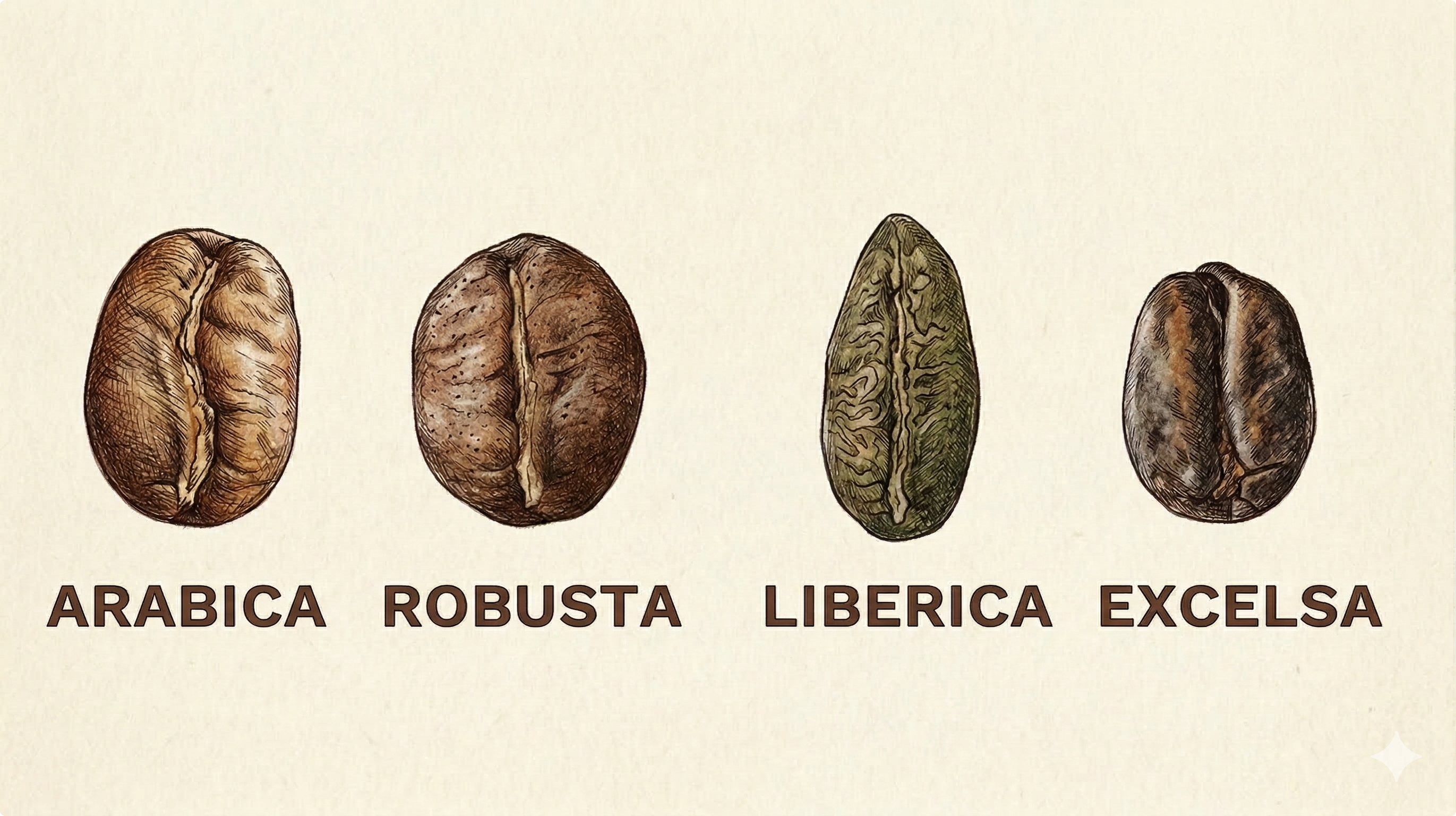 Excelsa vs Arabica vs Robusta vs Liberica