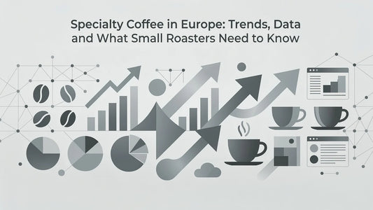Professional header image for industry analysis: Specialty Coffee in Europe: Trends, Data and What Small R...