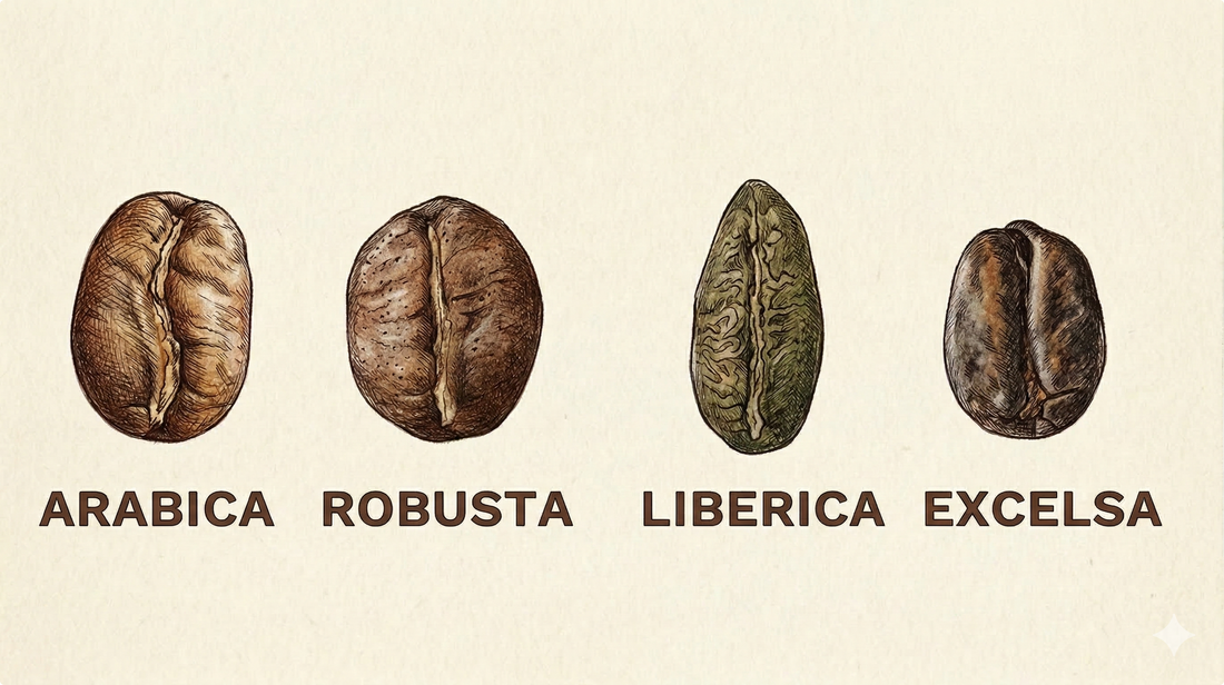 Coffee Bean Species Explained: Arabica, Robusta, Liberica, Excelsa, Racemosa and Stenophylla